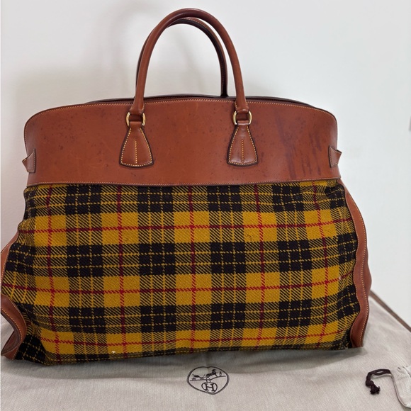 Authentic RARE Hermès Sac de Voyage Feudou II Feutre de Laine Unisex LARGE carry - Picture 3 of 16